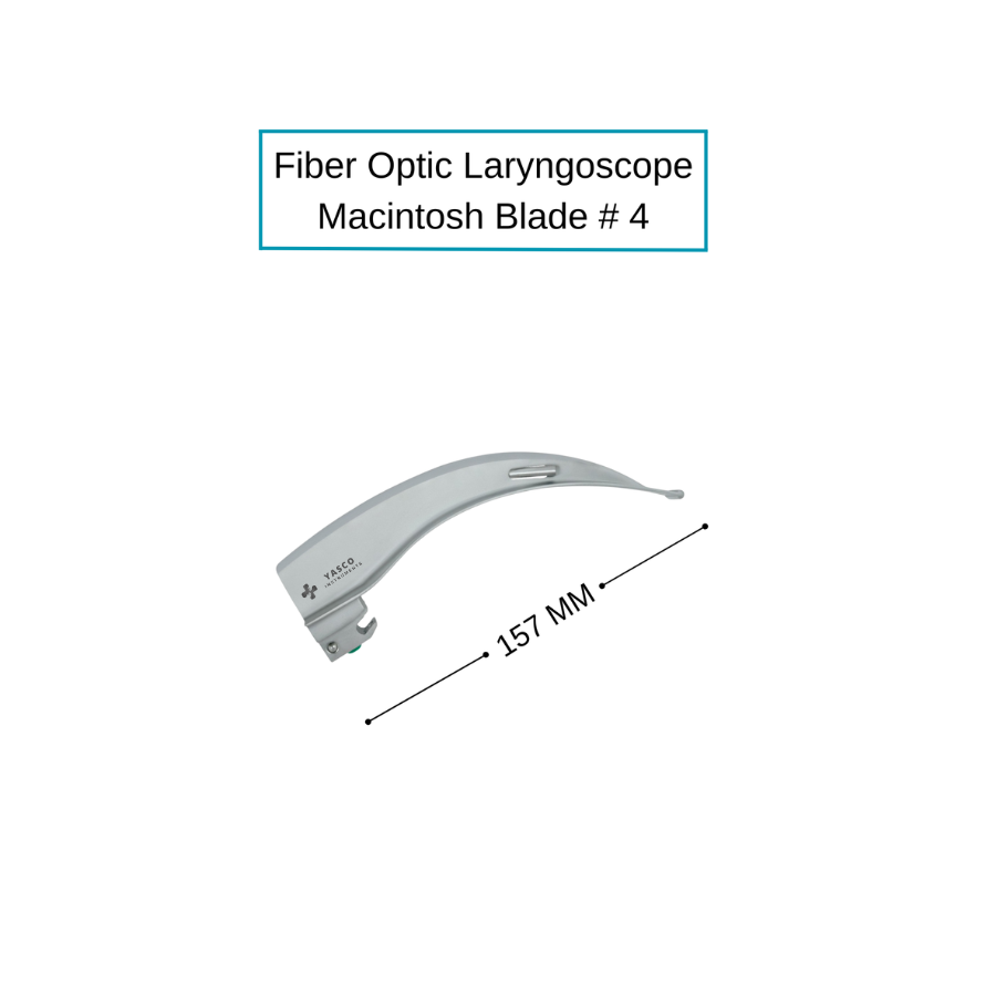 Fiber Optic Macintosh Laryngoscope Blades | Sizes 0–5