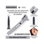 Fiber Optic Pocket Otoscope Set | Gray