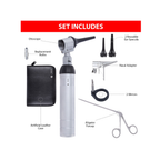 Veterinary Procedure Otoscope Set | LED Diagnostic Instrument