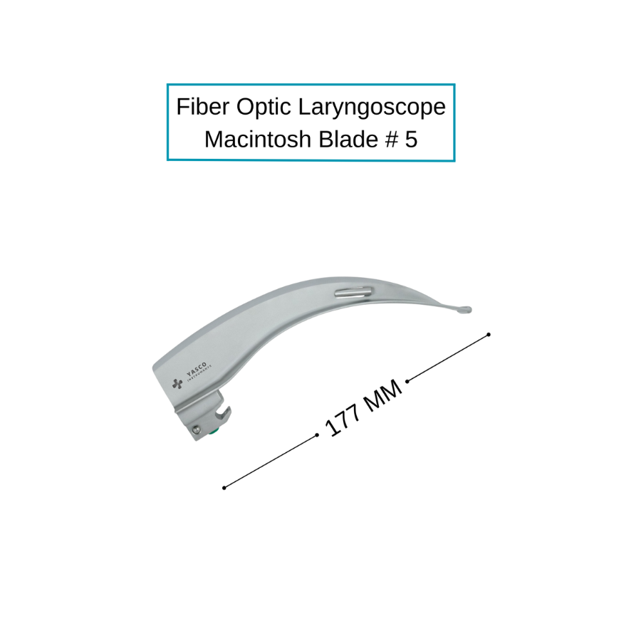 Fiber Optic Macintosh Laryngoscope Blades | Sizes 0–5