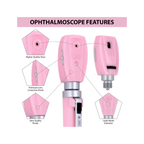 Fiber Optic Mini EENT Set | Pearl Pink Otoscope & Ophthalmoscope