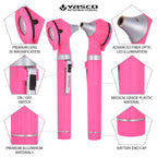 Fiber Optic Mini Otoscope Set - Rose Pink