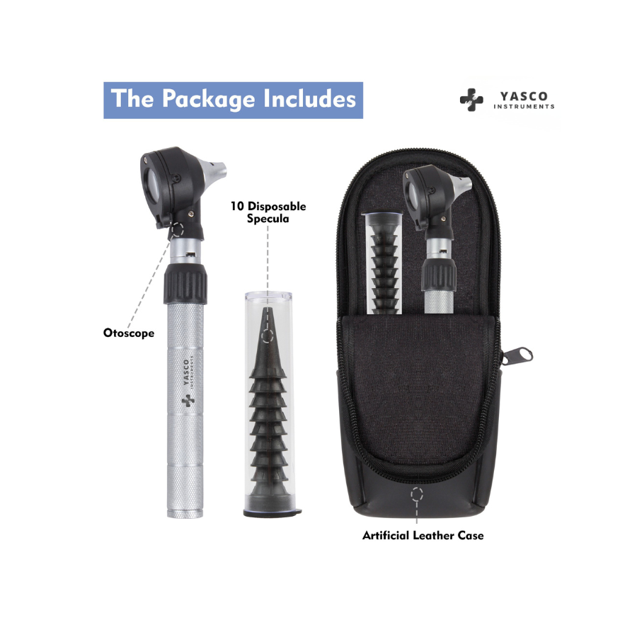 Fiber Optic Brass Otoscope Set | Baby Handle