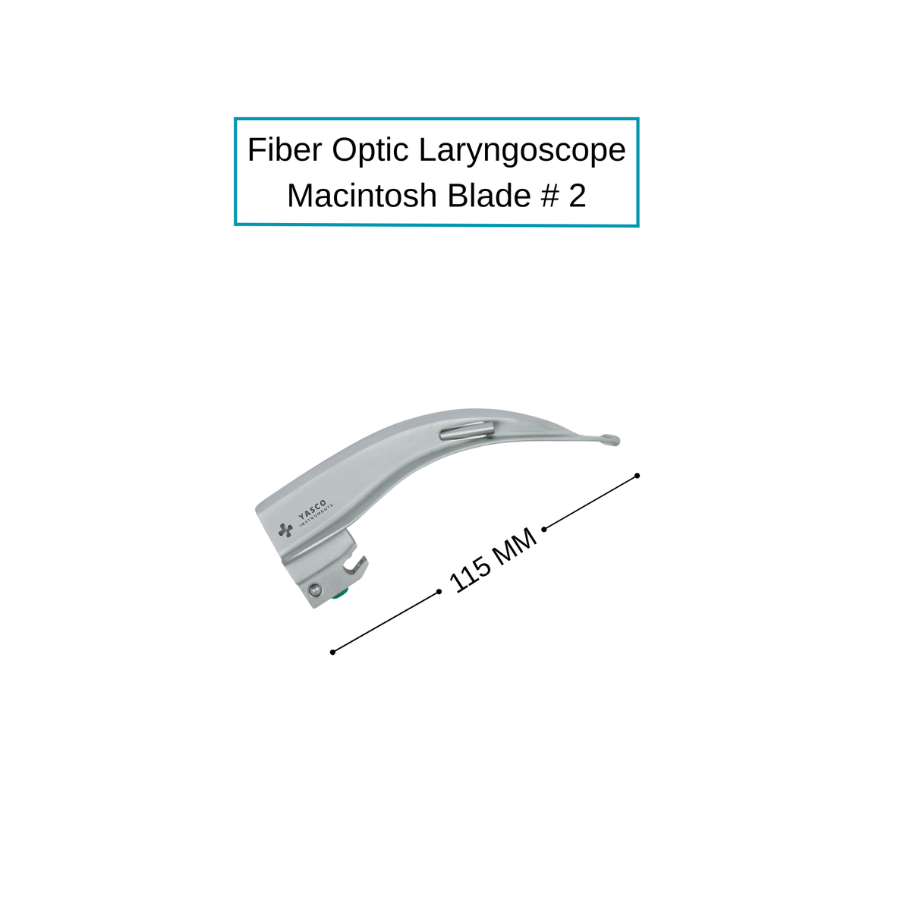 Fiber Optic Macintosh Laryngoscope Blades | Sizes 0–5