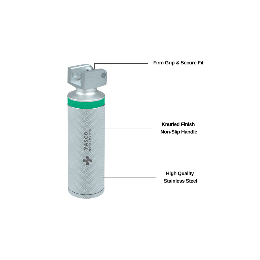 Fiber Optic Laryngoscope Handle | Stubby Size