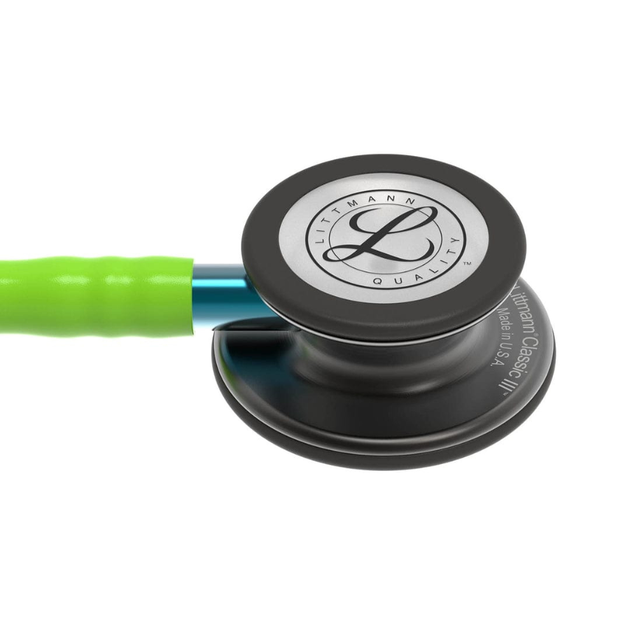 Littmann Classic III Stethoscope 5875 | Lime Green Tube | Smoke Finish