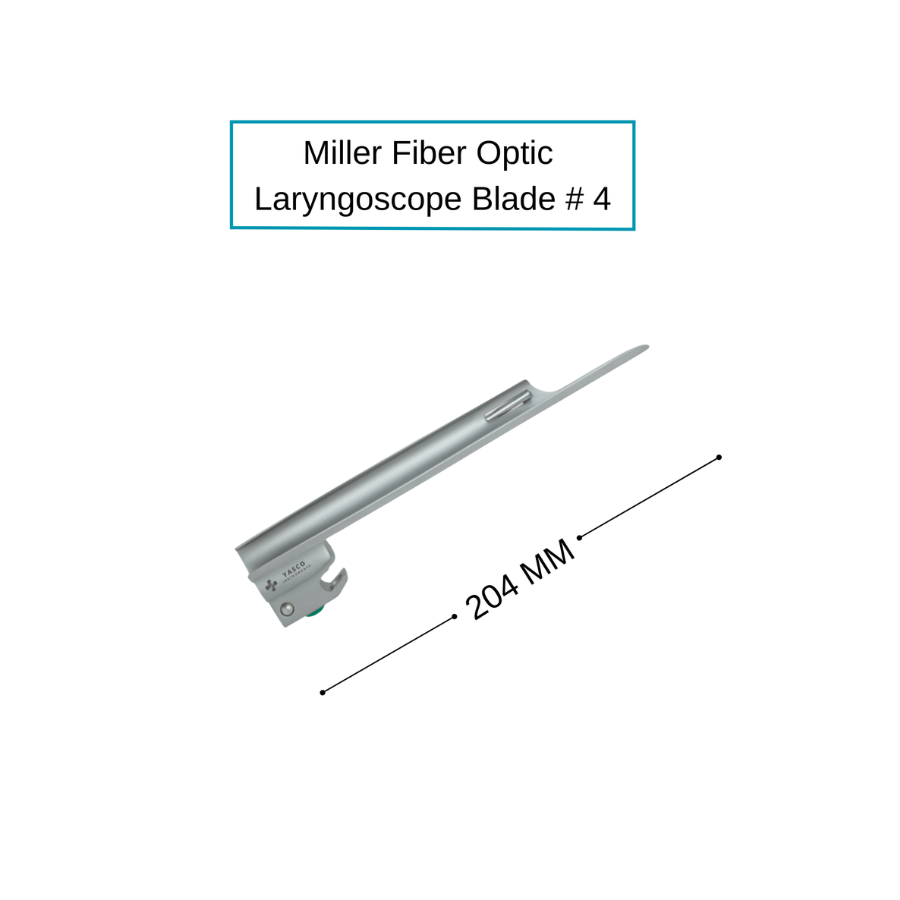 Fiber Optic Miller Laryngoscope Blades | Straight Tip