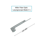 Fiber Optic Miller Laryngoscope Blades | Straight Tip