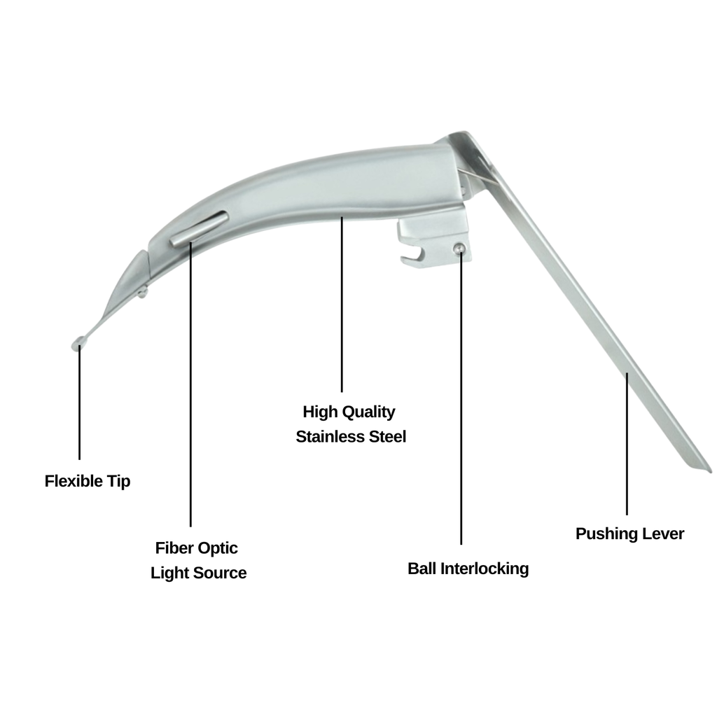 Fiber Optic McCoy (Felxible Tip) Laryngoscope Blades