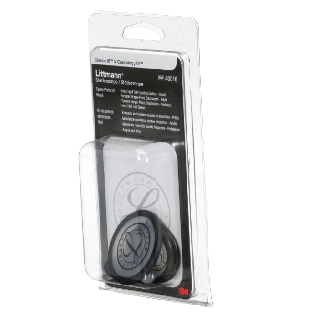 3M Littmann Spare Parts Kit - Classic III/Cardiology IV/CORE Stethoscopes - Black