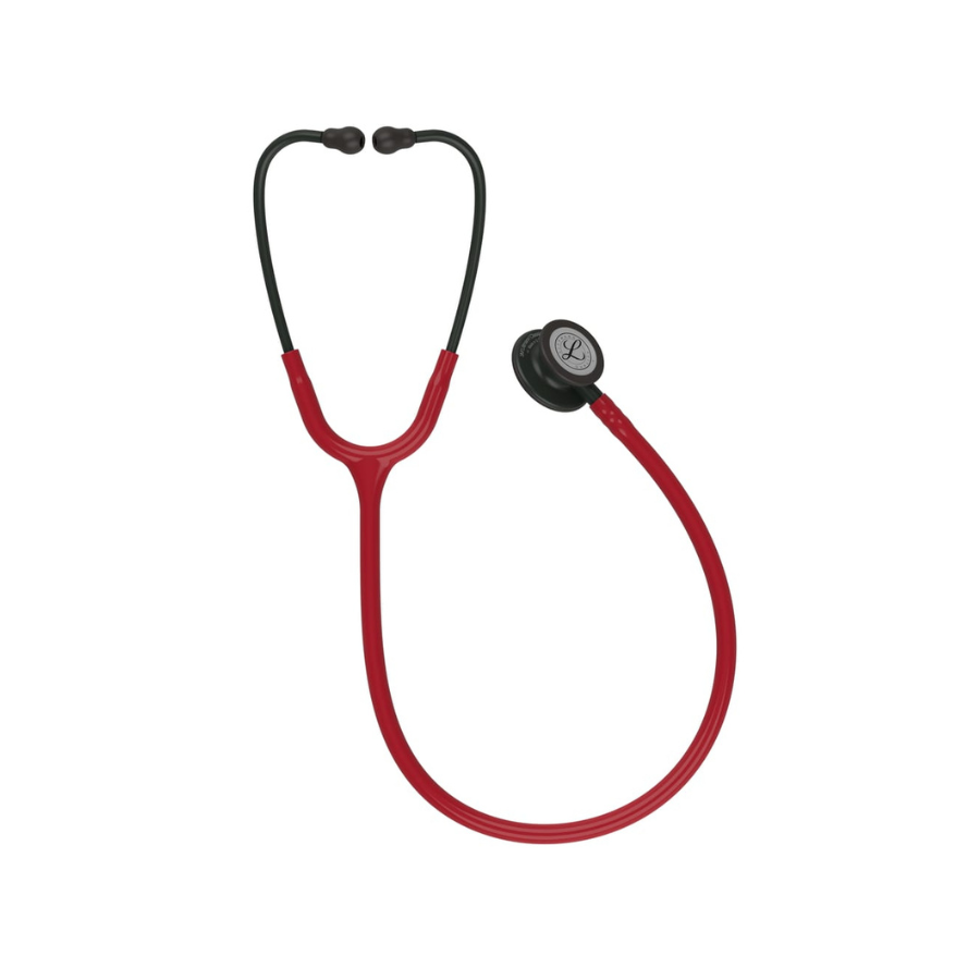 Littmann Classic III Stethoscope 5868 | Burgundy Tube | All Black Finish