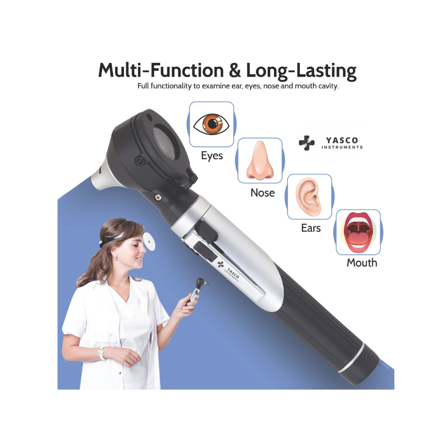 Fiber Optic Pocket Otoscope Set | Black