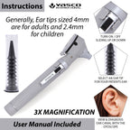 Fiber Optic Mini Otoscope Set - Gray