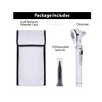 Fiber Optic Pocket Otoscope Set | White