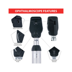 Professional Fiber Optic Otoscope & Ophthalmoscope Diagnostic Set