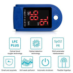 Finger Pulse Oximeter - Oxygen Saturation Monitor Blood Glucose Test Meter