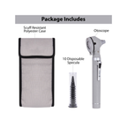 Fiber Optic Pocket Otoscope Set | Gray