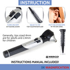 Fiber Optic Mini Otoscope Set - Black