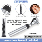 Fiber Optic Brass Otoscope Set