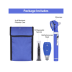 Fiber Optic Mini EENT Set | Navy Blue Otoscope & Ophthalmoscope