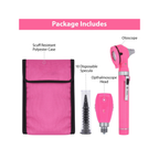 Fiber Optic Mini EENT Set | Rose Pink Otoscope & Ophthalmoscope