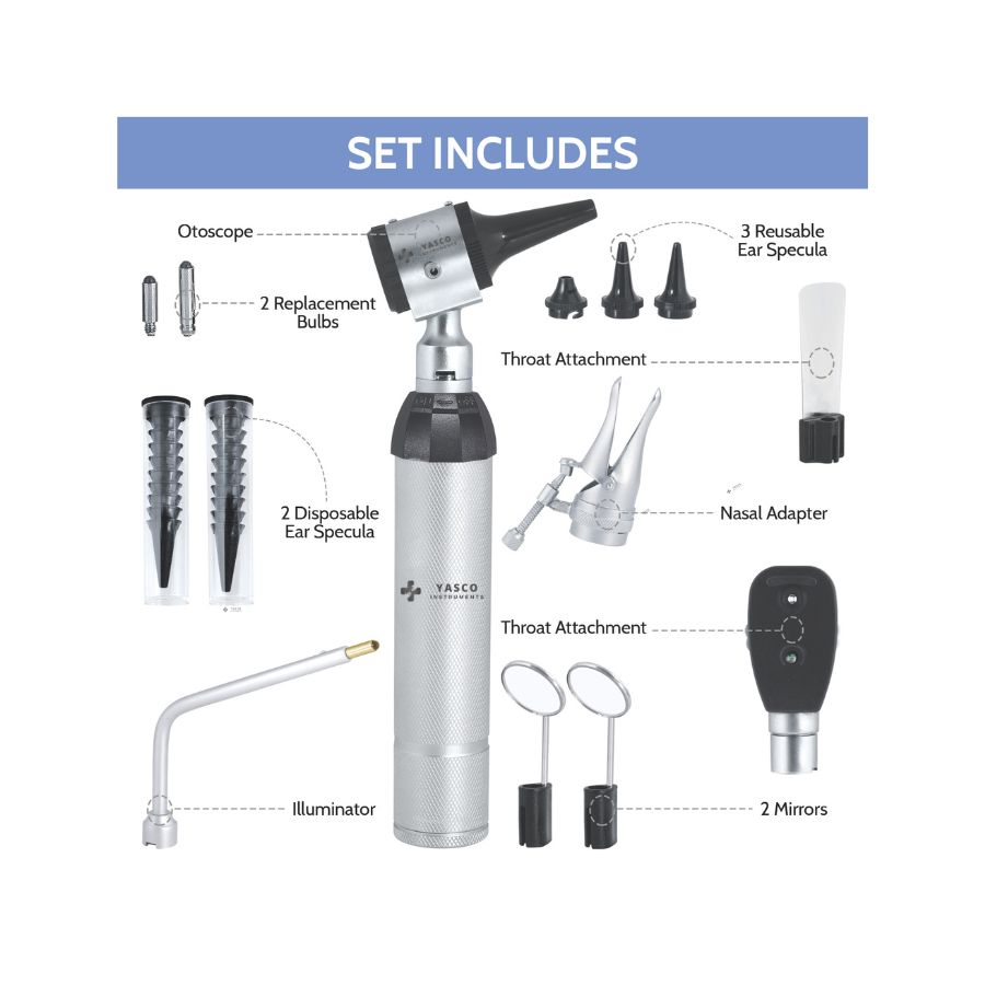 2.5V EENT Diagnostic Set | Otoscope & Ophthalmoscope