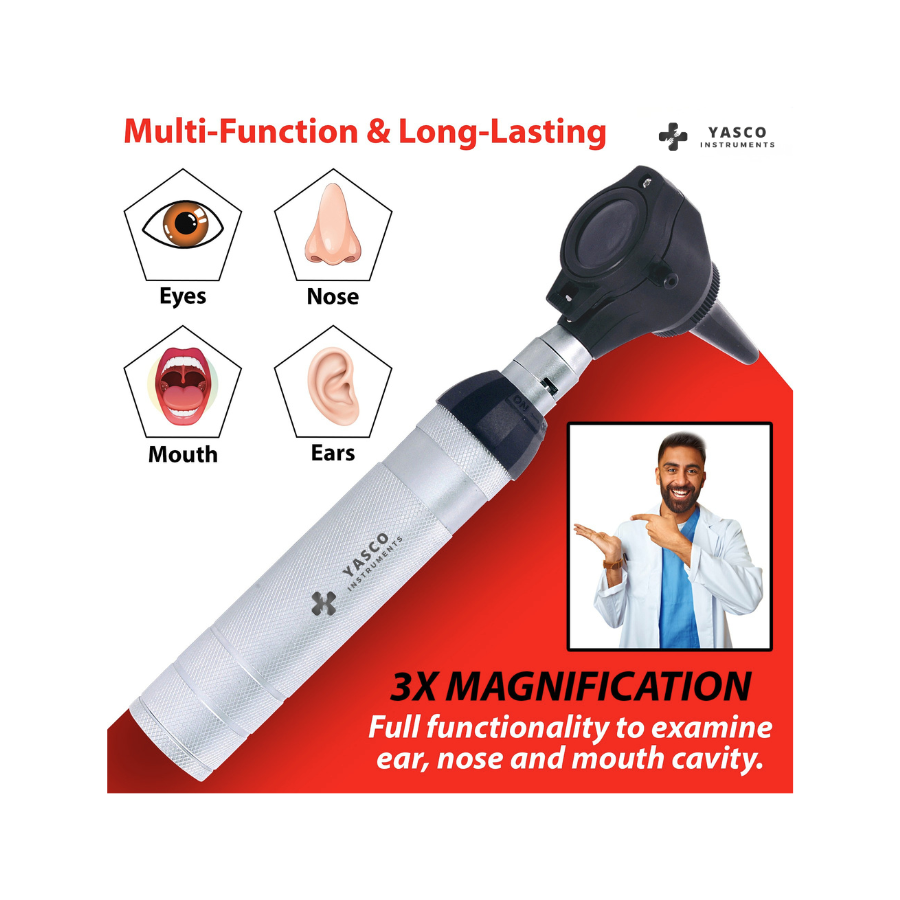 Conventional Otoscope Set | Full Black Finish Head