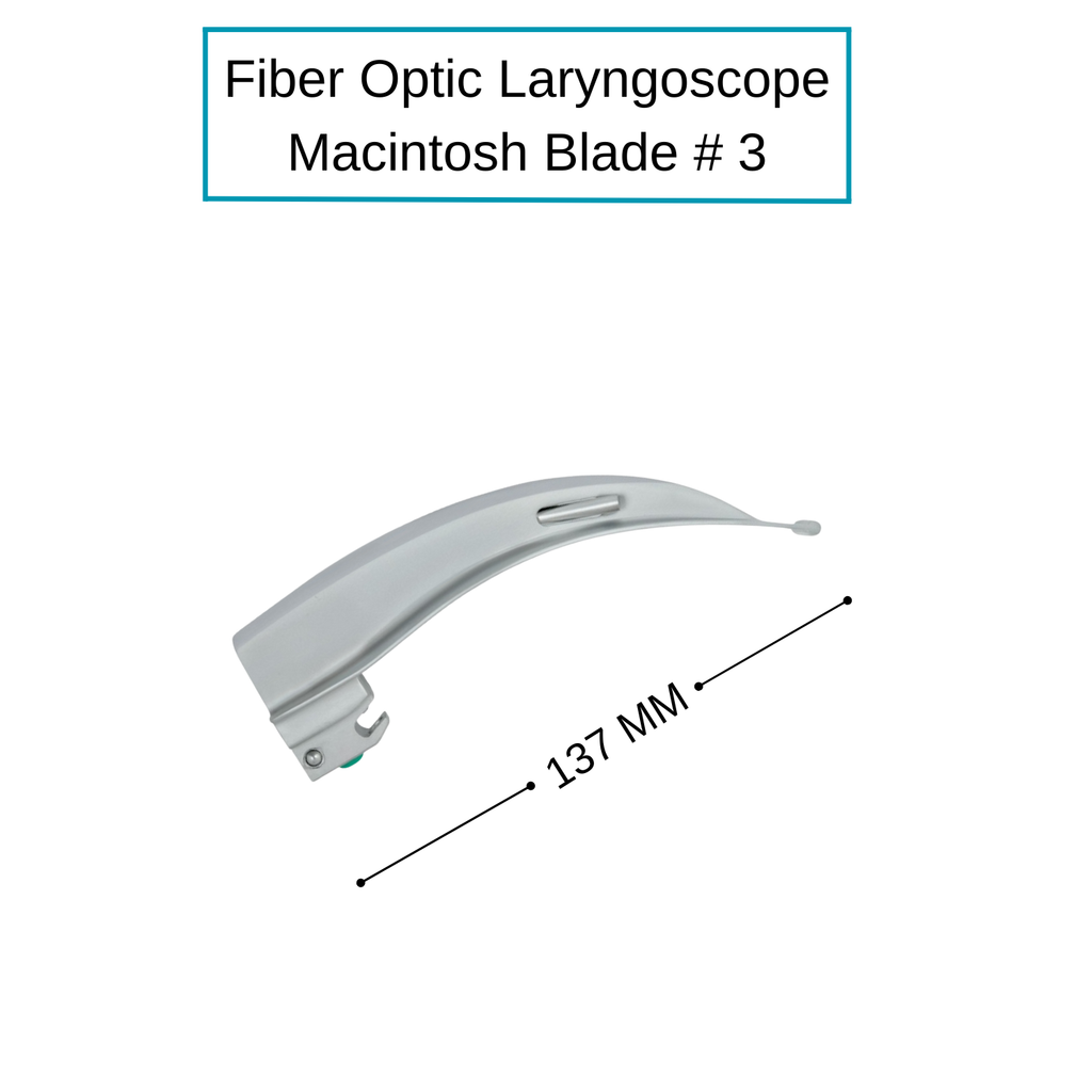 Fiber Optic Macintosh Laryngoscope Blades
