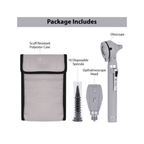 Fiber Optic Mini EENT Diagnostic Set | Gray Otoscope & Ophthalmoscope