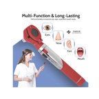 Fiber Optic Pocket Otoscope Set | Bright Red