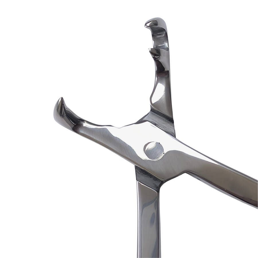 Three Prong Off Side Pony Forceps 12"
