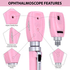 Fiber Optic Mini Ophthalmoscope & Otoscope Set -  Pearl Pink