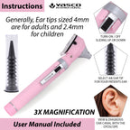Fiber Optic Mini Otoscope Set - Pearl Pink