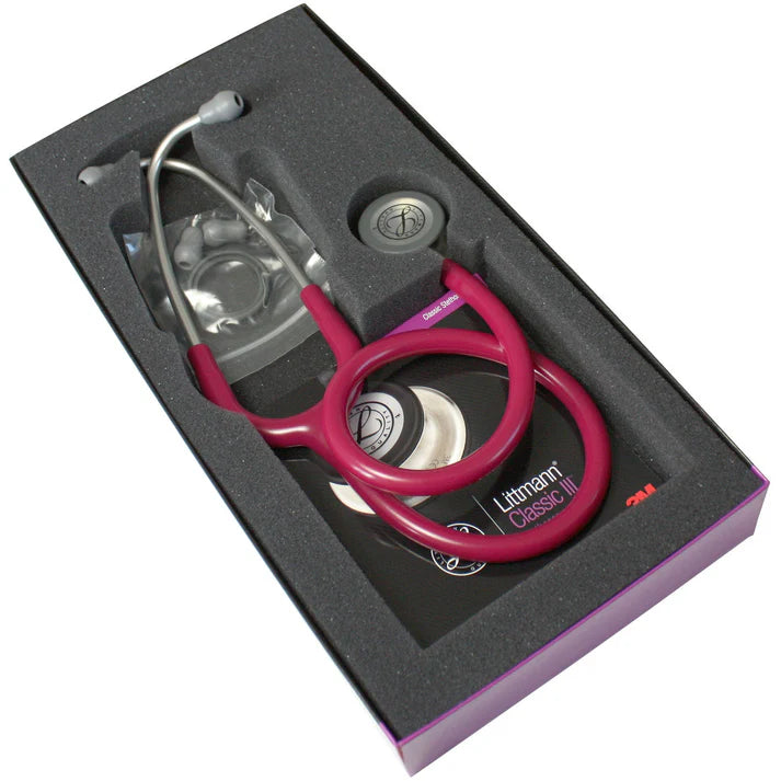 Littmann Classic III Stethoscope - Raspberry Tube & Standard Finish - 5648