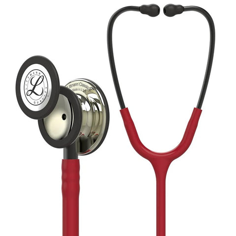 Littmann Classic III Monitoring Stethoscope - Burgundy Tube & Champagne Finish - 5864
