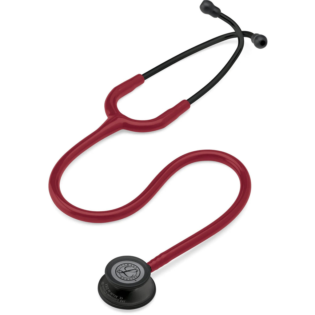 Littmann Classic III Monitoring Stethoscope - Burgundy Tube & Black Finish-  5868