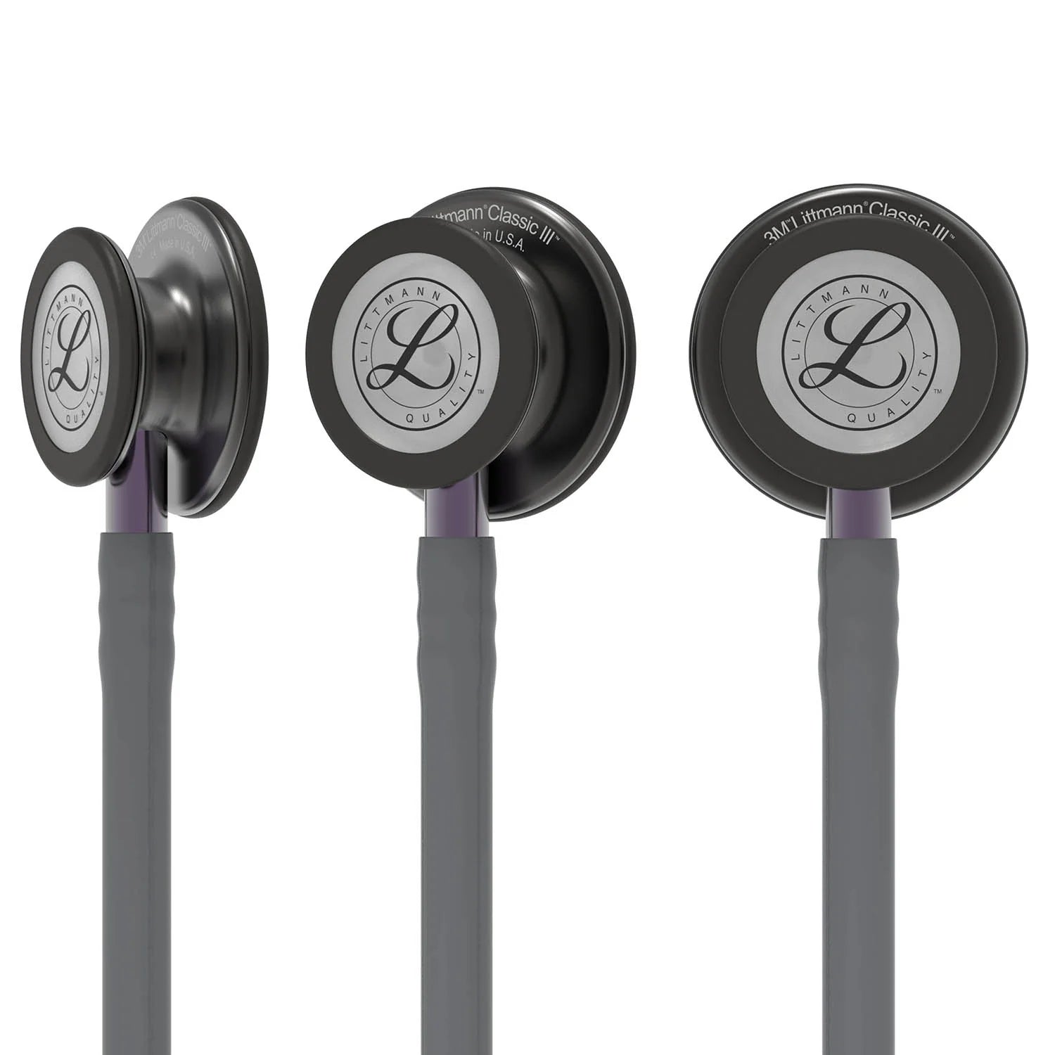 Littmann Classic III Monitoring Stethoscope - Gray Tube & Black Finish - 5873