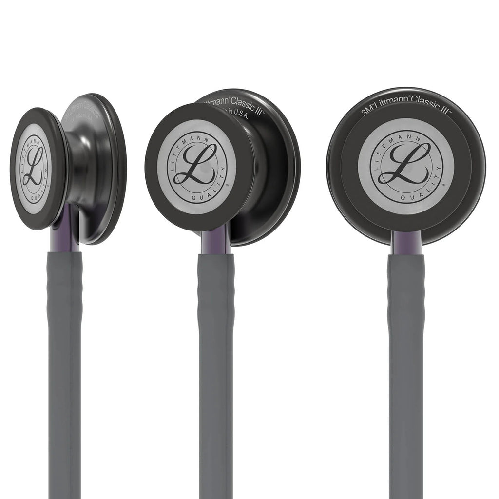 Littmann Classic III Monitoring Stethoscope - Gray Tube & Black Finish - 5873