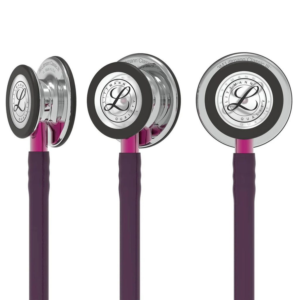 Littmann Classic III Monitoring Stethoscope -  Plum Tube & Mirror Finish - 5960