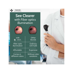 Fiber Optic Pocket Otoscope Set | Black
