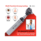 Fiber Optic Brass Otoscope Set | LED Diagnostic Ear Examination Instrument