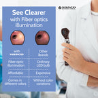 Fiber Optic Mini Otoscope Set - Chocolate Brown