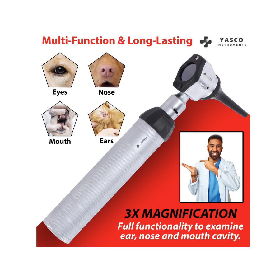 Veterinary Otoscope Set | LED Diagnostic Instrument