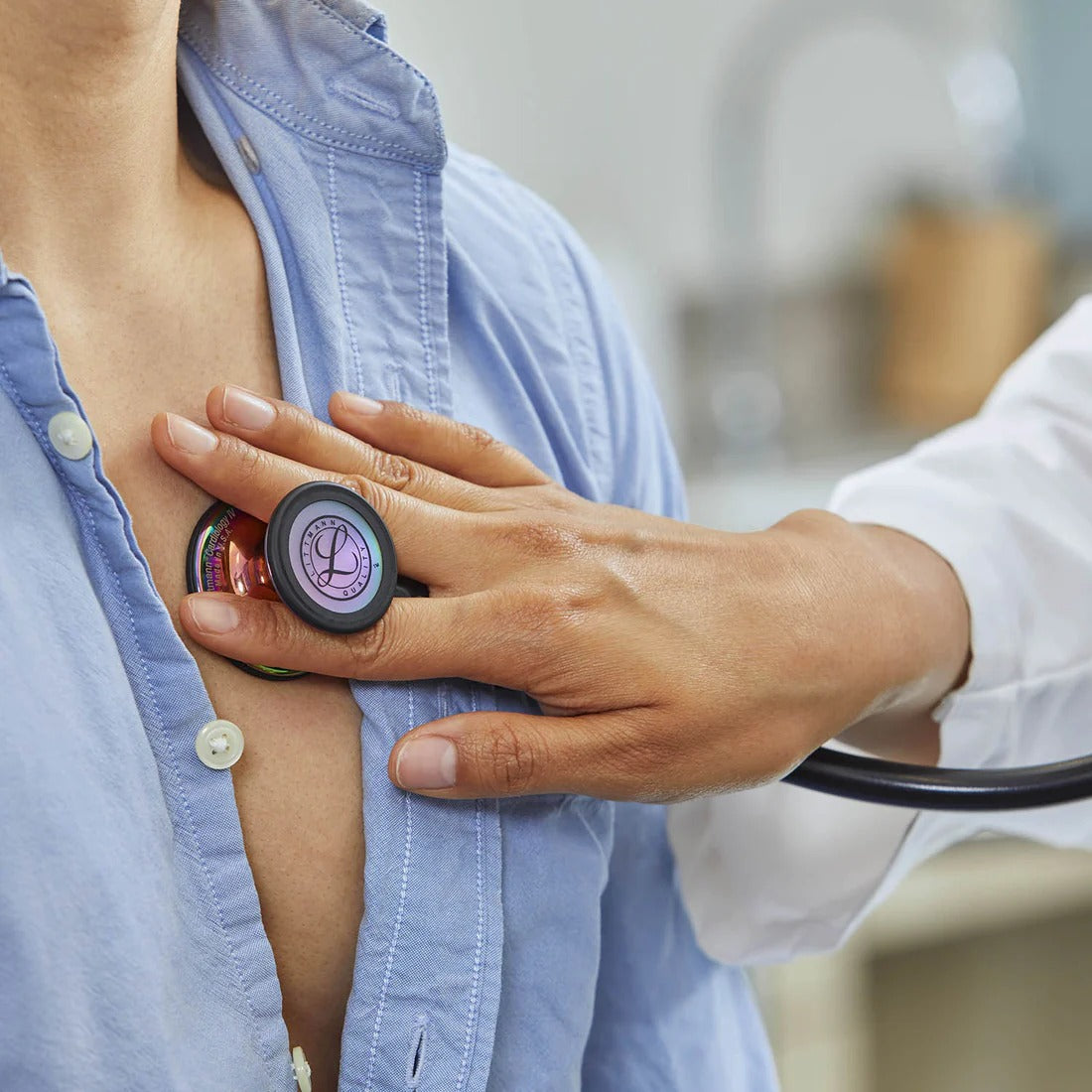 Littmann Cardiology IV Stethoscope - Black Tube & Rainbow Finish - 6165 Secondary image