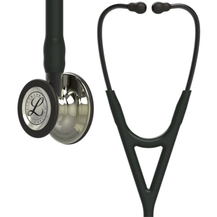Littmann Cardiology IV Stethoscope - Black Tube & Champagne Finish - 6179