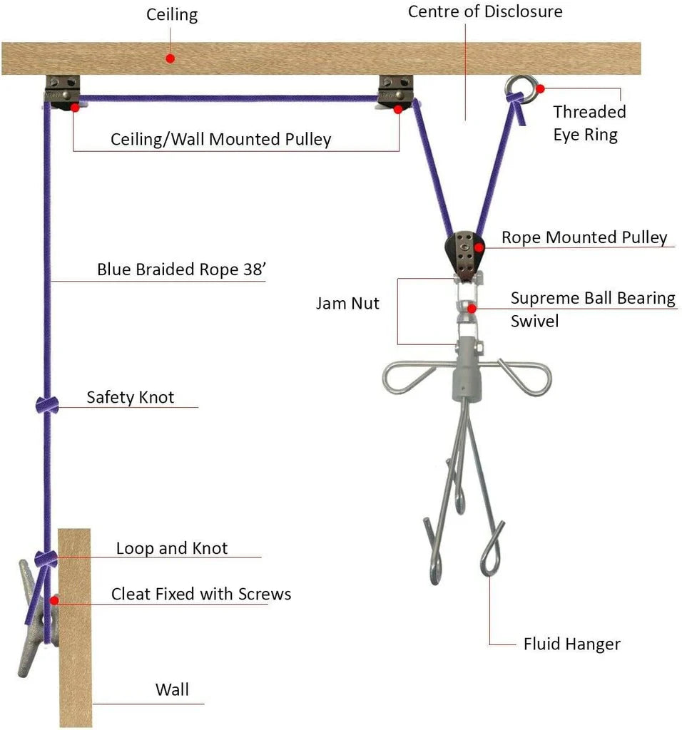 Stainless Steel IV Drip Hanger with Suspension Rope Secondary image