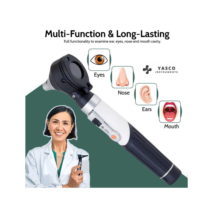 Fiber Optic Pocket Otoscope Set | Black