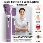Fiber Optic Mini Ophthalmoscope & Otoscope Set - Purple
