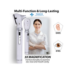Fiber Optic Mini EENT Diagnostic Set | White Otoscope & Ophthalmoscope