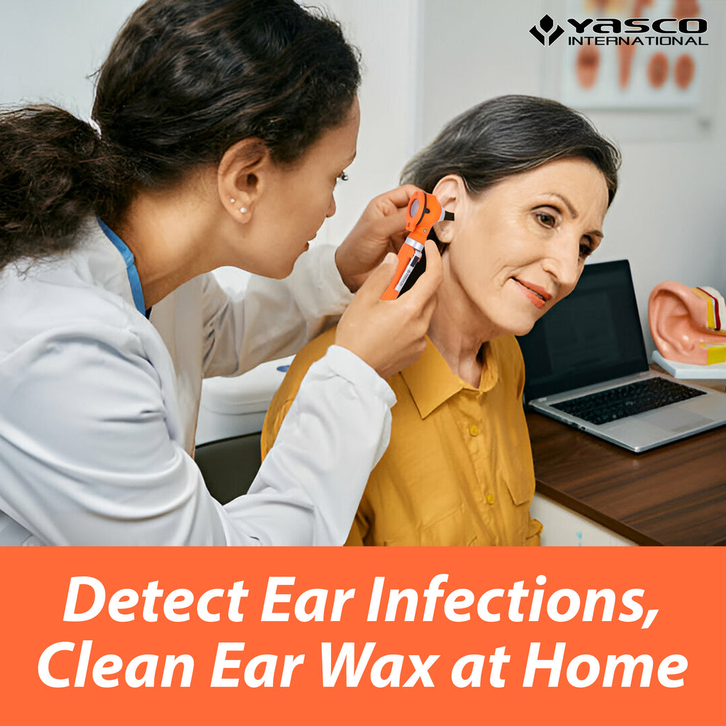 Fiber Optic Mini Otoscope Set - Orange